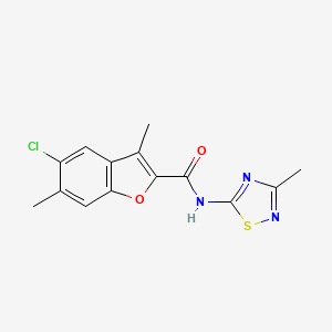 5-chloro-3,6-dimethyl-N-(3-methyl-1,2,4-thiadiazol-5-yl)-1-benzofuran-2-carboxamide