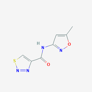 molecular formula C7H6N4O2S B11364403 N-(5-methyl-1,2-oxazol-3-yl)-1,2,3-thiadiazole-4-carboxamide 