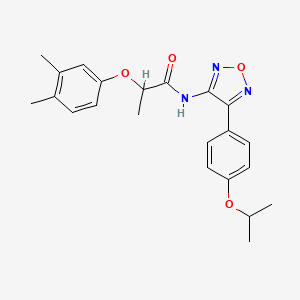 molecular formula C22H25N3O4 B11364405 2-(3,4-dimethylphenoxy)-N-{4-[4-(propan-2-yloxy)phenyl]-1,2,5-oxadiazol-3-yl}propanamide 