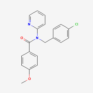 molecular formula C20H17ClN2O2 B11364430 N-(4-chlorobenzyl)-4-methoxy-N-(pyridin-2-yl)benzamide 