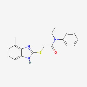 N-ethyl-2-[(4-methyl-1H-benzimidazol-2-yl)sulfanyl]-N-phenylacetamide