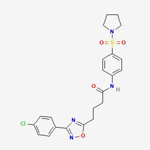 4-[3-(4-chlorophenyl)-1,2,4-oxadiazol-5-yl]-N-[4-(pyrrolidin-1-ylsulfonyl)phenyl]butanamide