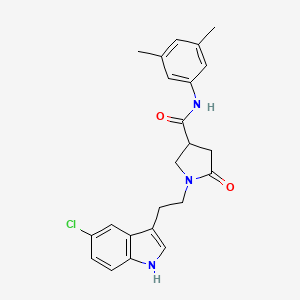 1-[2-(5-chloro-1H-indol-3-yl)ethyl]-N-(3,5-dimethylphenyl)-5-oxopyrrolidine-3-carboxamide