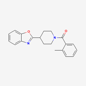 molecular formula C20H20N2O2 B11364490 2-[1-(2-Methylbenzoyl)piperidin-4-yl]-1,3-benzoxazole 