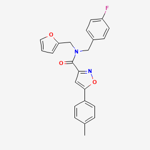 N-(4-fluorobenzyl)-N-(furan-2-ylmethyl)-5-(4-methylphenyl)-1,2-oxazole-3-carboxamide