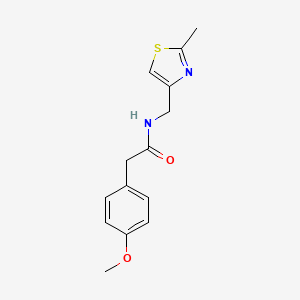 2-(4-methoxyphenyl)-N-[(2-methyl-1,3-thiazol-4-yl)methyl]acetamide