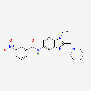 N-[1-ethyl-2-(piperidin-1-ylmethyl)-1H-benzimidazol-5-yl]-3-nitrobenzamide