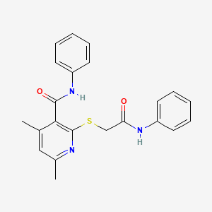 4,6-dimethyl-2-{[2-oxo-2-(phenylamino)ethyl]sulfanyl}-N-phenylpyridine-3-carboxamide