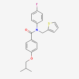 N-(4-fluorophenyl)-4-(2-methylpropoxy)-N-(thiophen-2-ylmethyl)benzamide