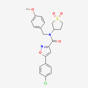 5-(4-chlorophenyl)-N-(1,1-dioxidotetrahydrothiophen-3-yl)-N-(4-methoxybenzyl)-1,2-oxazole-3-carboxamide