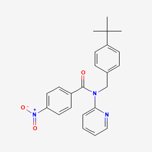 molecular formula C23H23N3O3 B11364590 N-(4-tert-butylbenzyl)-4-nitro-N-(pyridin-2-yl)benzamide 