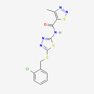 N-{5-[(2-chlorobenzyl)sulfanyl]-1,3,4-thiadiazol-2-yl}-4-methyl-1,2,3-thiadiazole-5-carboxamide