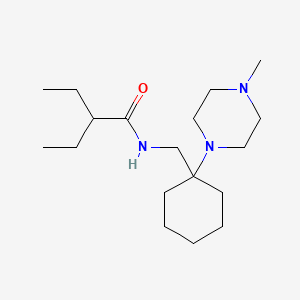 molecular formula C18H35N3O B11364624 2-ethyl-N-{[1-(4-methylpiperazin-1-yl)cyclohexyl]methyl}butanamide 