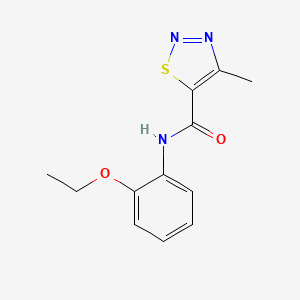 molecular formula C12H13N3O2S B11364646 N-(2-ethoxyphenyl)-4-methyl-1,2,3-thiadiazole-5-carboxamide 