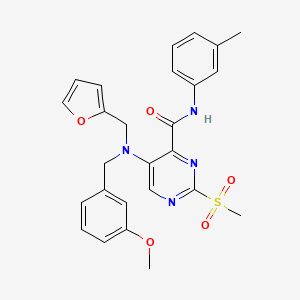 5-[(furan-2-ylmethyl)(3-methoxybenzyl)amino]-N-(3-methylphenyl)-2-(methylsulfonyl)pyrimidine-4-carboxamide