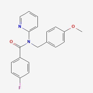 4-fluoro-N-(4-methoxybenzyl)-N-(pyridin-2-yl)benzamide