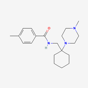 4-methyl-N-{[1-(4-methylpiperazin-1-yl)cyclohexyl]methyl}benzamide