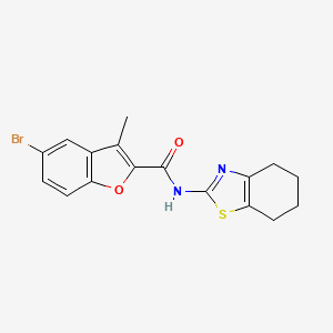 5-bromo-3-methyl-N-(4,5,6,7-tetrahydro-1,3-benzothiazol-2-yl)-1-benzofuran-2-carboxamide