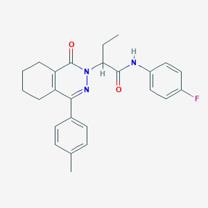 N-(4-fluorophenyl)-2-[4-(4-methylphenyl)-1-oxo-5,6,7,8-tetrahydrophthalazin-2(1H)-yl]butanamide