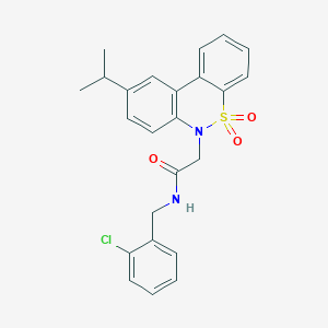 N-(2-chlorobenzyl)-2-(9-isopropyl-5,5-dioxido-6H-dibenzo[c,e][1,2]thiazin-6-yl)acetamide