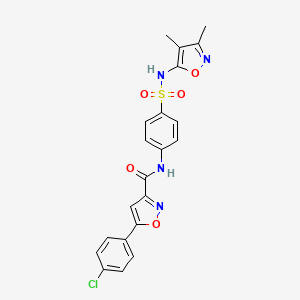 5-(4-chlorophenyl)-N-{4-[(3,4-dimethyl-1,2-oxazol-5-yl)sulfamoyl]phenyl}-1,2-oxazole-3-carboxamide