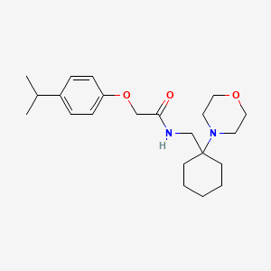 molecular formula C22H34N2O3 B11364781 N-{[1-(morpholin-4-yl)cyclohexyl]methyl}-2-[4-(propan-2-yl)phenoxy]acetamide 