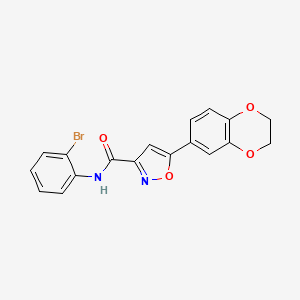 N-(2-bromophenyl)-5-(2,3-dihydro-1,4-benzodioxin-6-yl)-1,2-oxazole-3-carboxamide