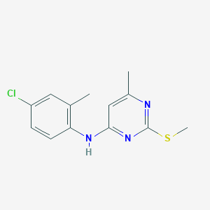 molecular formula C13H14ClN3S B11364801 N-(4-chloro-2-methylphenyl)-6-methyl-2-(methylthio)pyrimidin-4-amine 