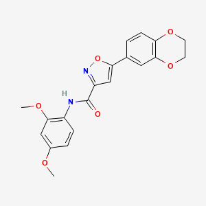 5-(2,3-dihydro-1,4-benzodioxin-6-yl)-N-(2,4-dimethoxyphenyl)-1,2-oxazole-3-carboxamide