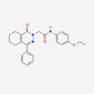 molecular formula C24H25N3O3 B11364850 N-(4-ethoxyphenyl)-2-(1-oxo-4-phenyl-5,6,7,8-tetrahydrophthalazin-2(1H)-yl)acetamide 