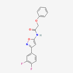 molecular formula C17H12F2N2O3 B11364865 N-[3-(3,4-difluorophenyl)-1,2-oxazol-5-yl]-2-phenoxyacetamide 