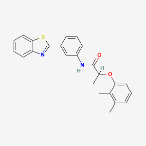 molecular formula C24H22N2O2S B11364883 N-[3-(1,3-benzothiazol-2-yl)phenyl]-2-(2,3-dimethylphenoxy)propanamide 