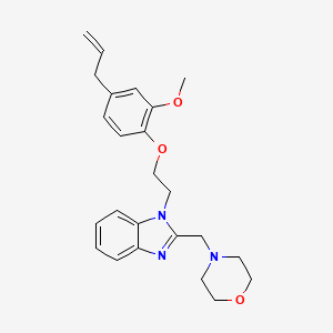 molecular formula C24H29N3O3 B11364896 1-{2-[2-methoxy-4-(prop-2-en-1-yl)phenoxy]ethyl}-2-(morpholin-4-ylmethyl)-1H-benzimidazole 