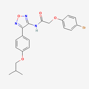 molecular formula C20H20BrN3O4 B11364900 2-(4-bromophenoxy)-N-{4-[4-(2-methylpropoxy)phenyl]-1,2,5-oxadiazol-3-yl}acetamide 