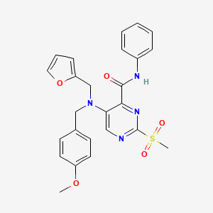 5-[(furan-2-ylmethyl)(4-methoxybenzyl)amino]-2-(methylsulfonyl)-N-phenylpyrimidine-4-carboxamide