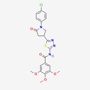 N-{5-[1-(4-chlorophenyl)-5-oxopyrrolidin-3-yl]-1,3,4-thiadiazol-2-yl}-3,4,5-trimethoxybenzamide