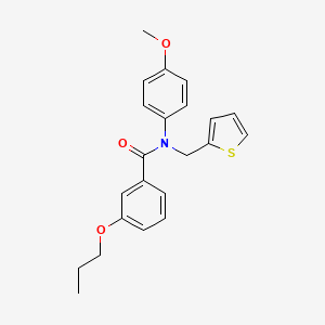 N-(4-methoxyphenyl)-3-propoxy-N-(thiophen-2-ylmethyl)benzamide