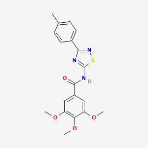 molecular formula C19H19N3O4S B11364927 3,4,5-trimethoxy-N-[3-(4-methylphenyl)-1,2,4-thiadiazol-5-yl]benzamide 