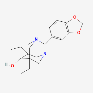 2-(1,3-Benzodioxol-5-yl)-5,7-diethyl-1,3-diazatricyclo[3.3.1.1~3,7~]decan-6-ol