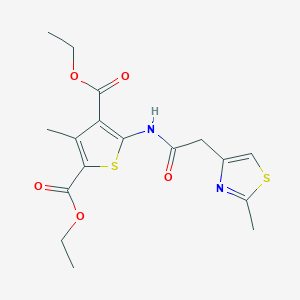 Diethyl 3-methyl-5-{[(2-methyl-1,3-thiazol-4-yl)acetyl]amino}thiophene-2,4-dicarboxylate