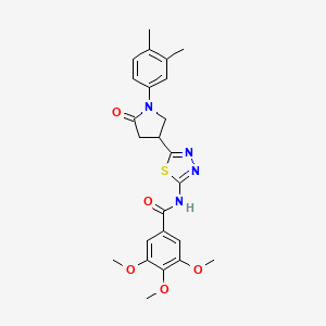 N-{5-[1-(3,4-dimethylphenyl)-5-oxopyrrolidin-3-yl]-1,3,4-thiadiazol-2-yl}-3,4,5-trimethoxybenzamide