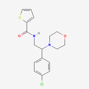 molecular formula C17H19ClN2O2S B11364957 N-[2-(4-chlorophenyl)-2-(morpholin-4-yl)ethyl]thiophene-2-carboxamide 