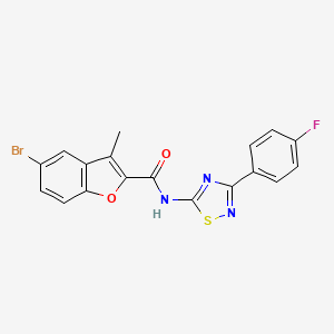 5-bromo-N-[3-(4-fluorophenyl)-1,2,4-thiadiazol-5-yl]-3-methyl-1-benzofuran-2-carboxamide