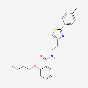 molecular formula C23H26N2O2S B11365120 2-butoxy-N-{2-[2-(4-methylphenyl)-1,3-thiazol-4-yl]ethyl}benzamide 