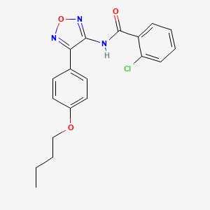 N-[4-(4-butoxyphenyl)-1,2,5-oxadiazol-3-yl]-2-chlorobenzamide