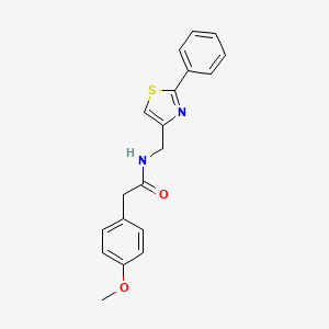 2-(4-methoxyphenyl)-N-[(2-phenyl-1,3-thiazol-4-yl)methyl]acetamide