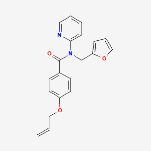 molecular formula C20H18N2O3 B11365130 N-(furan-2-ylmethyl)-4-(prop-2-en-1-yloxy)-N-(pyridin-2-yl)benzamide 