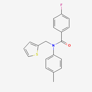 4-fluoro-N-(4-methylphenyl)-N-(thiophen-2-ylmethyl)benzamide