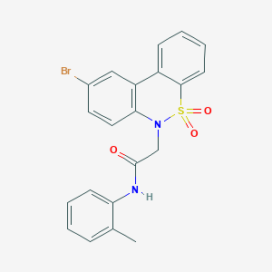 2-(9-bromo-5,5-dioxido-6H-dibenzo[c,e][1,2]thiazin-6-yl)-N-(2-methylphenyl)acetamide