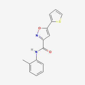 N-(2-methylphenyl)-5-(thiophen-2-yl)-1,2-oxazole-3-carboxamide